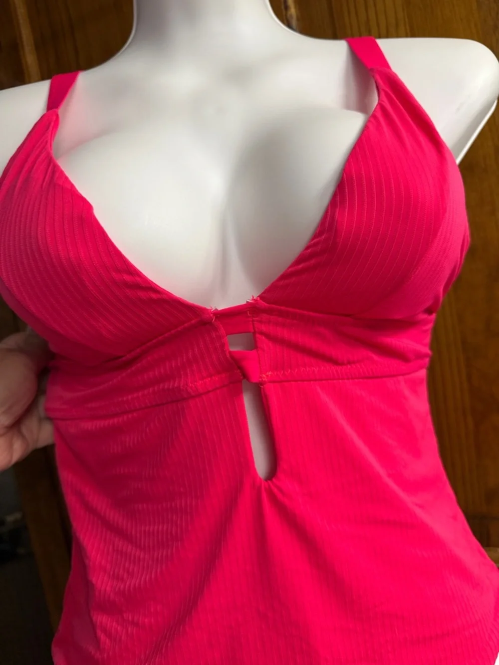 YMI Hot Pink Ribbed One-Piece - Picture 5 of 6